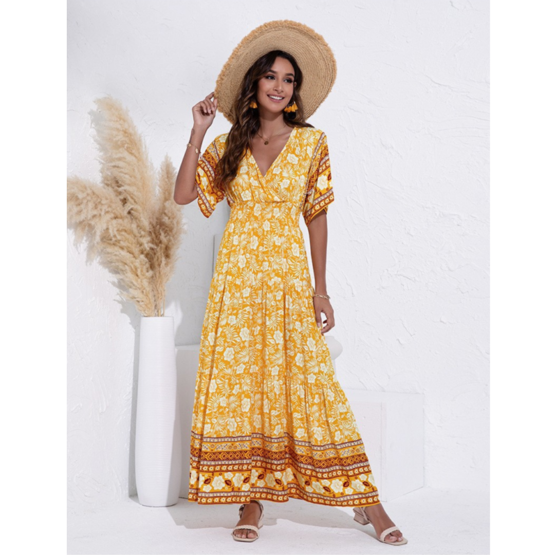 Thenla | Bohème Sommer Maxi Damen Kleid