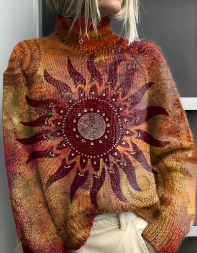 Abélia - Bunter und fröhlicher Rollkragenpullover