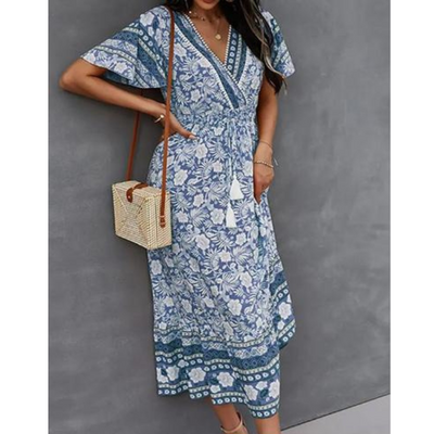 Thenla | Bohème Sommer Maxi Damen Kleid