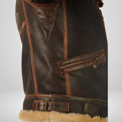 HUNTER™ Originale Herren-Winterjacke aus Leder