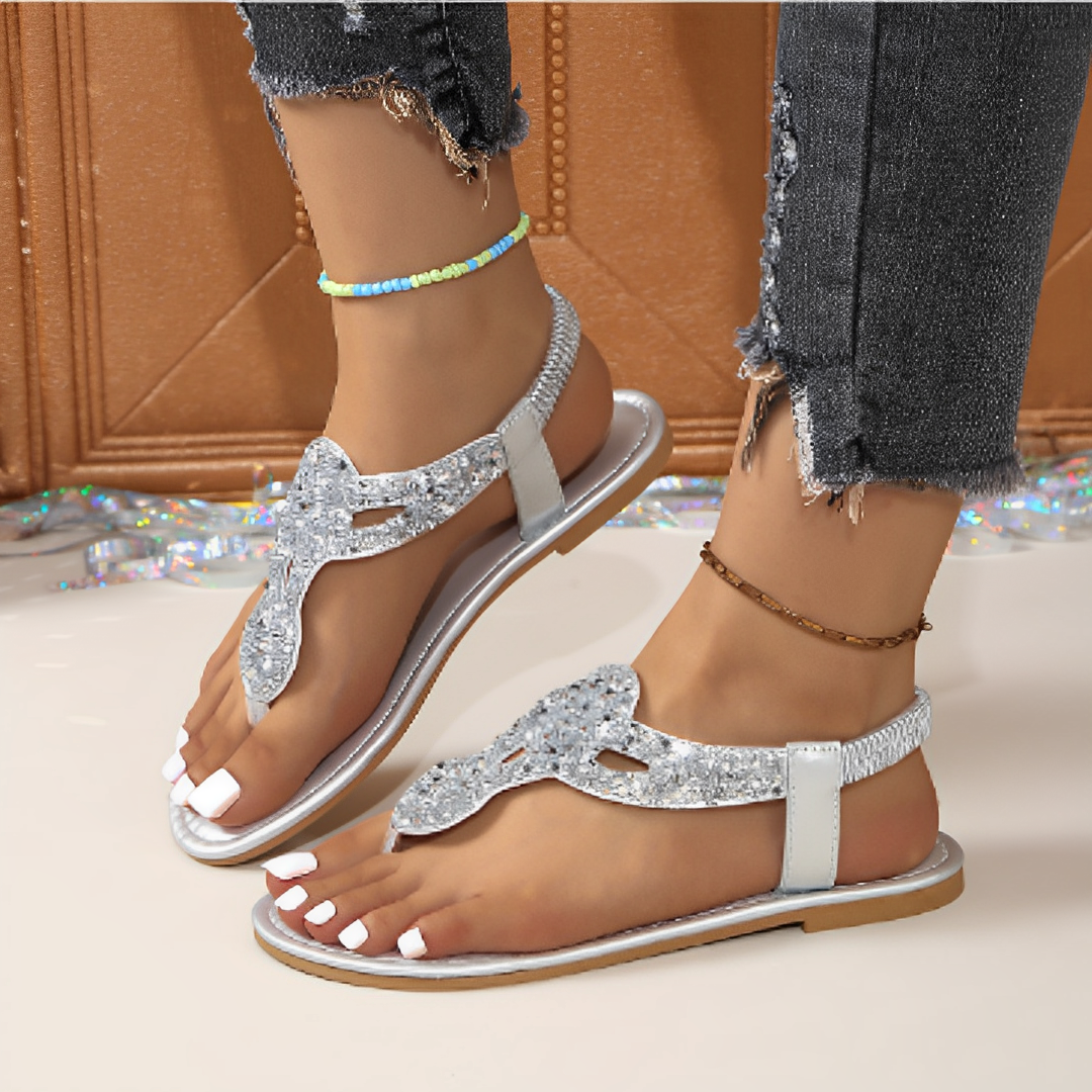 Julia - Orthopädische Sandalen mit Perlenkristallen