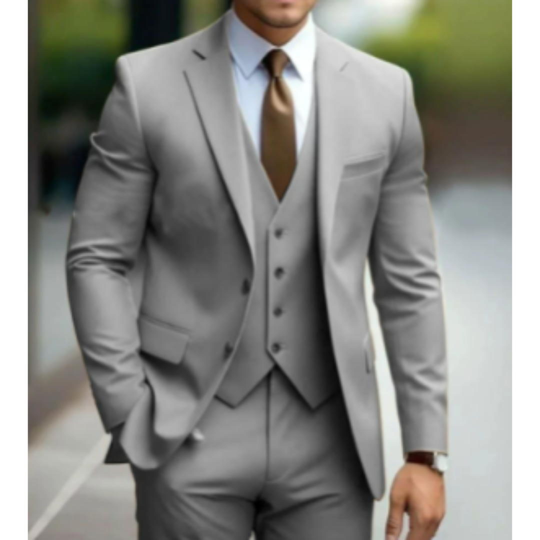 Herren Formell Hochzeitsgast Anzug 3-teiliges Set | Schlanke Passform