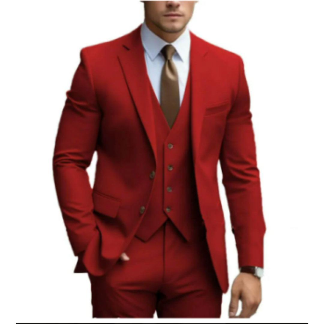 Herren Formell Hochzeitsgast Anzug 3-teiliges Set | Schlanke Passform