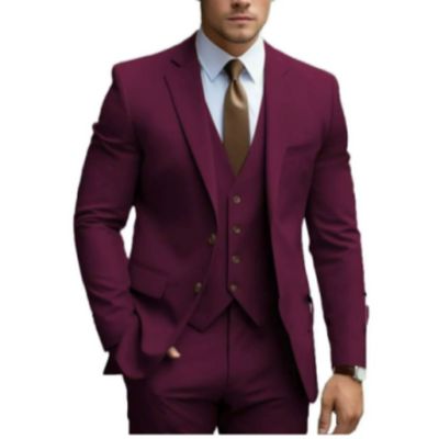 Herren Formell Hochzeitsgast Anzug 3-teiliges Set | Schlanke Passform