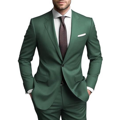 Herren Modisch Slim Fit Zweiteiliges Anzug Set | Hochzeitsgast Anzug