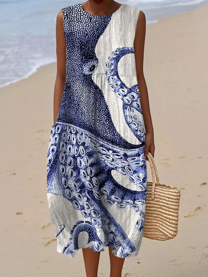 Nilly | Kunstvolles Strandkleid