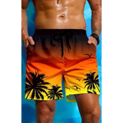 Badeshorts Mit Palmen Print Für Herren | Atmungsaktiv
