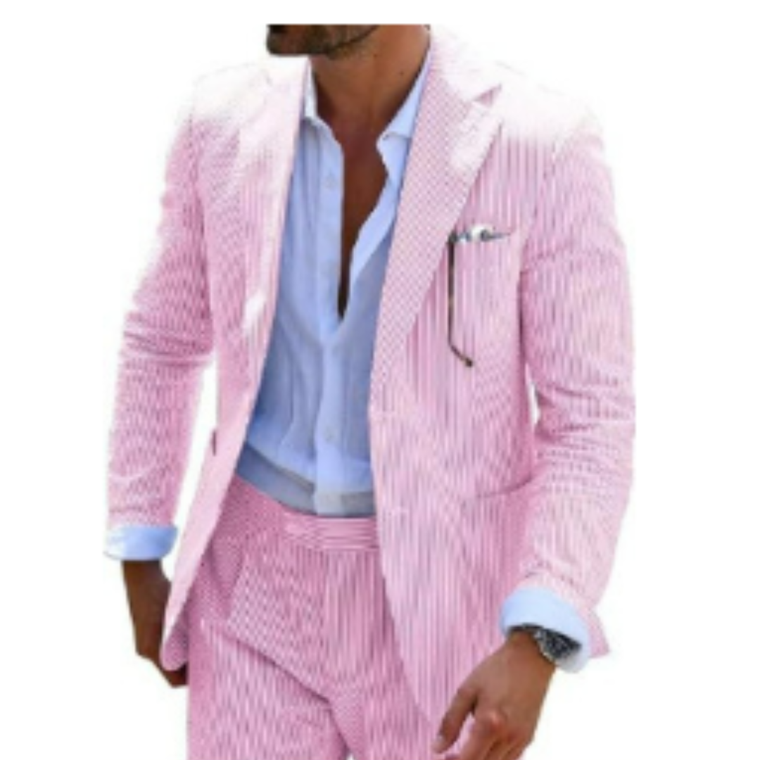 Herren Sommer Zweireihiger Hochzeitsgastanzug | 2-Teilig