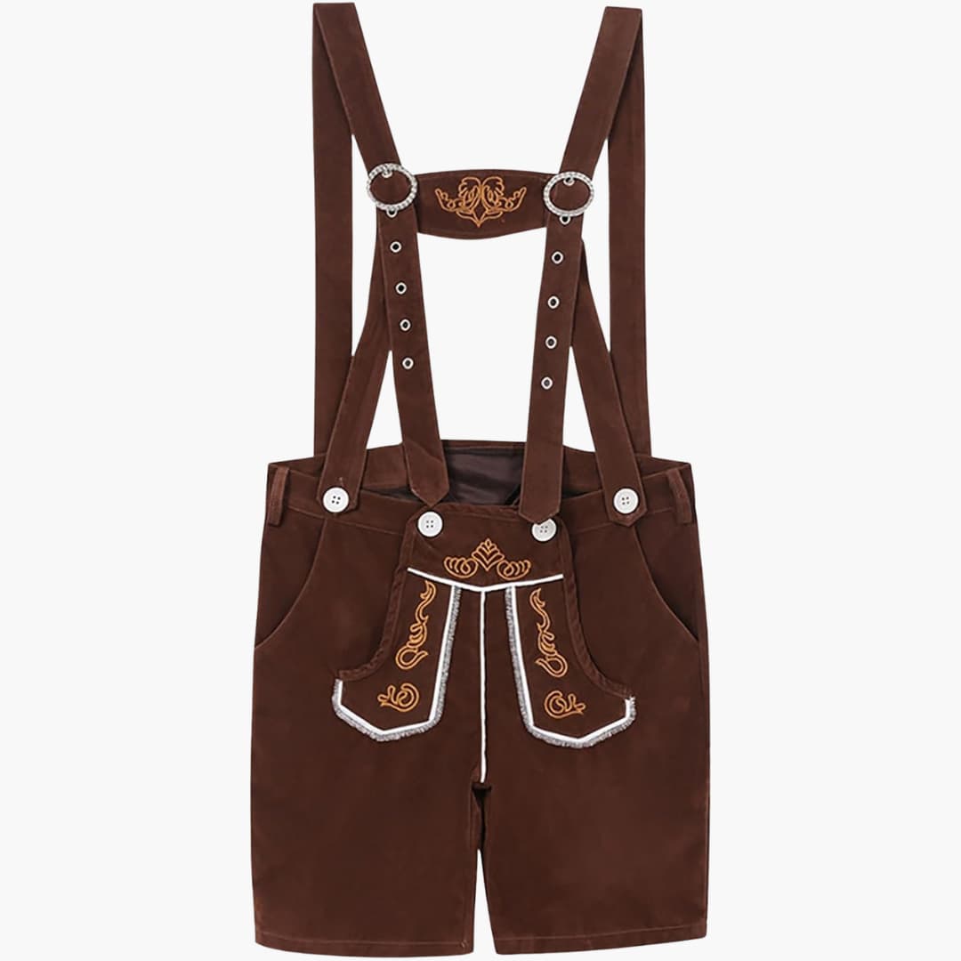 Kniebund Trachtenhose mit Hosenträgern für Herren - Oktoberfest 2025