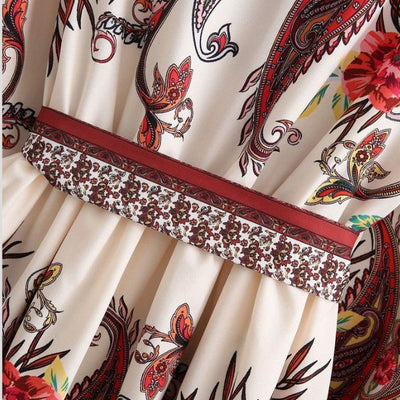 Islaith | Paisley Mini Damen Kleid