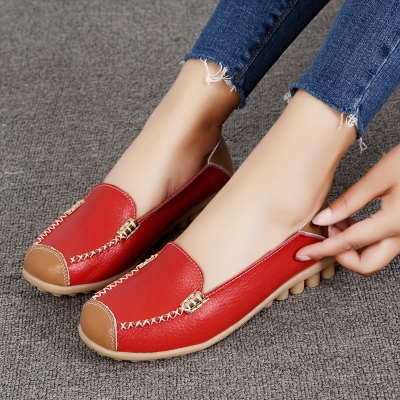 UrbanSleek™ – Elegante Damen Loafer mit Farbkontrast & Komfort-Sohle