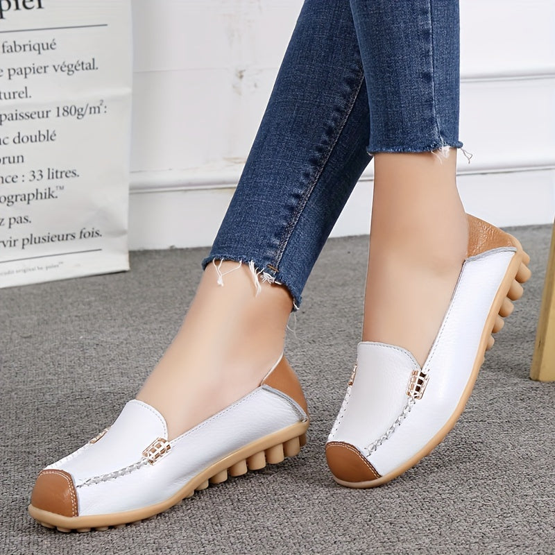 UrbanSleek™ – Elegante Damen Loafer mit Farbkontrast & Komfort-Sohle