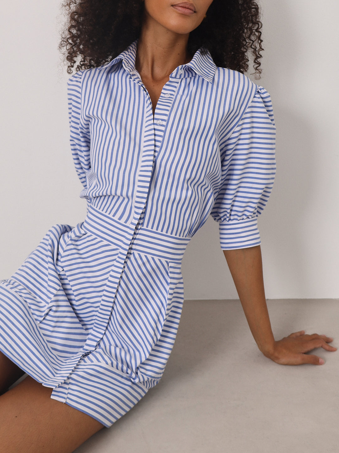 Liberty | Levante Streifenkleid | Blau & Weiß