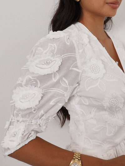 Case | Sierra Baumwoll-Sommerkurztag-Kleid in Weiß