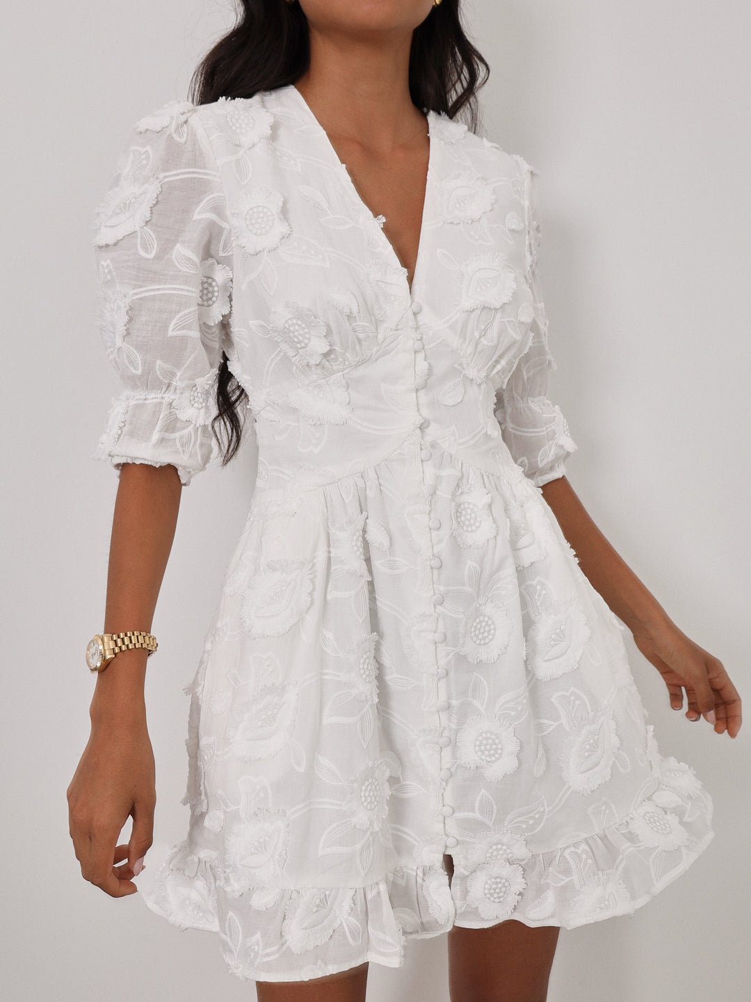 Case | Sierra Baumwoll-Sommerkurztag-Kleid in Weiß