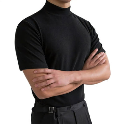 Atmungsaktiver Herren Rollkragenshirt Kurzarm