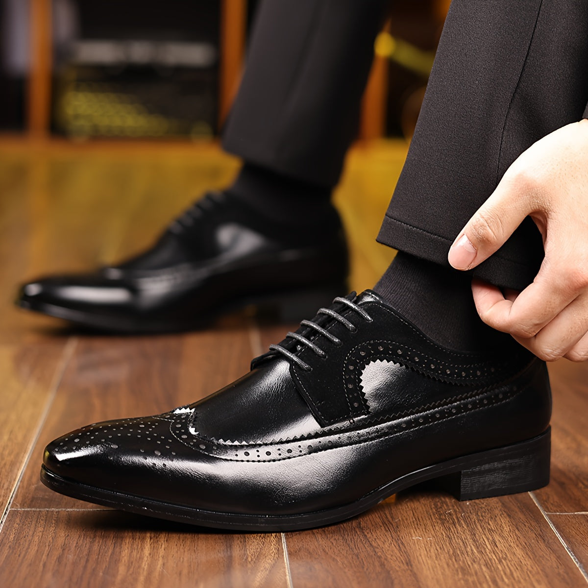 Elegante Herren Leder Business Schuhe