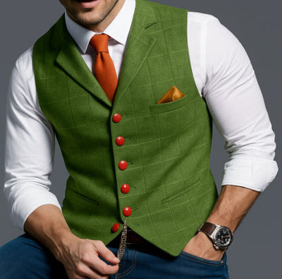 Vintage Herrenweste mit Edlem Reverskragen