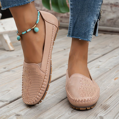 Vintellea™ – Elegante Damen Loafer mit Retro Perforation