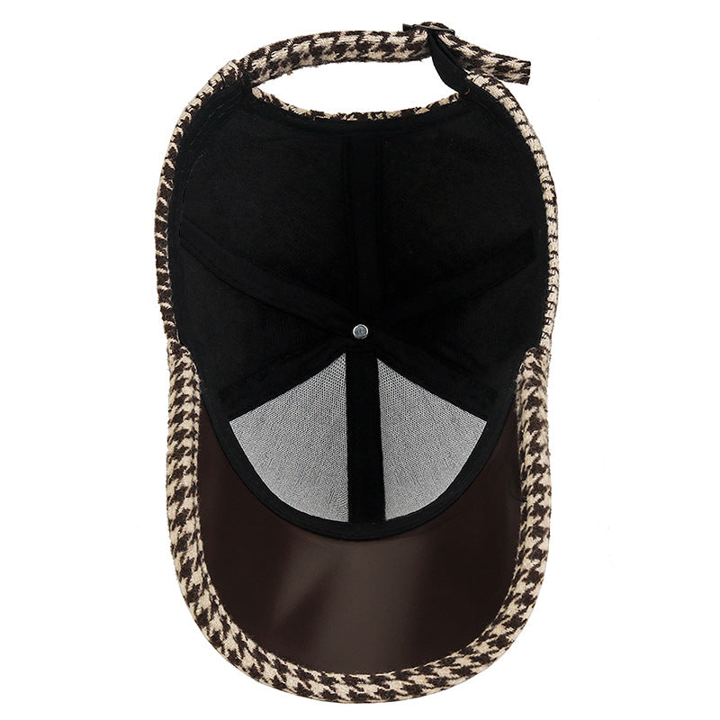 Elegante Herren Leder Schirmmütze