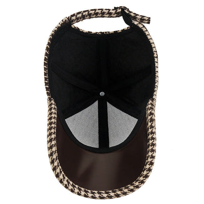 Elegante Herren Leder Schirmmütze