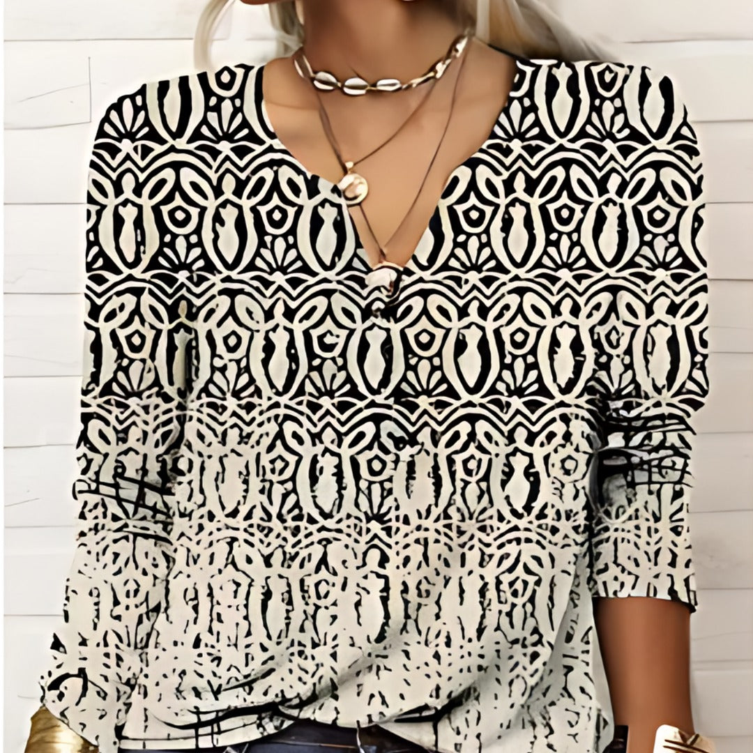 Christanin | Damen Bequeme Bluse | Jahrgang