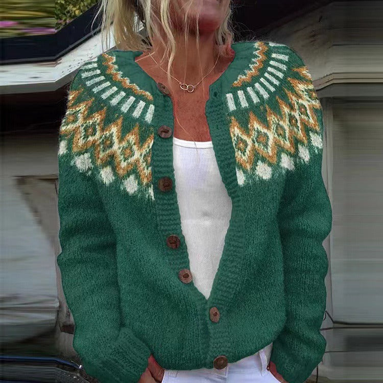 Natalia | Vintage Isländische Strickjacke