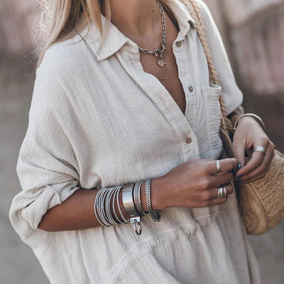 Daisy - Lässiges Weites Kleid Bequemer Stil