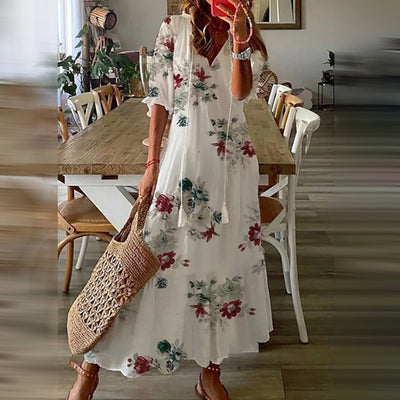Maxi-Boho-Kleid Capucine mit elegantem Retro-Charme