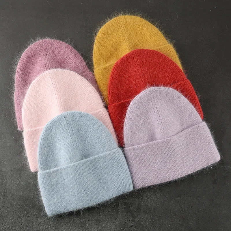 Avelena | Frauen Kaschmir Wintermütze – Weich Fuzzy