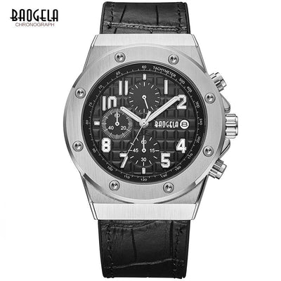Elegante Herren Chronograph Armbanduhr
