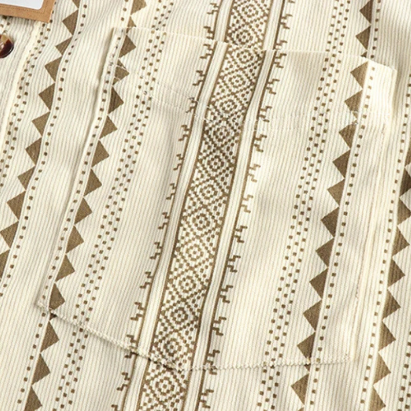 Gestreiftes Herren Baumwollhemd