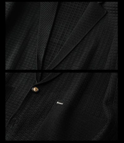 Eleganter Herren Jacquard Blazer mit Strukturmuster