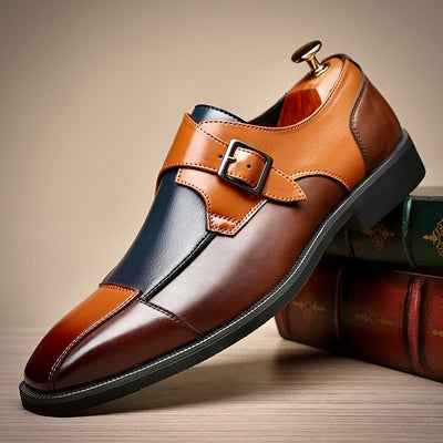 Elegante Herren Monk Strap Schnallenschuhe