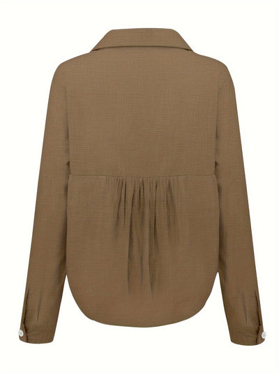 Elvina - Luftige Sommerbluse mit V-Ausschnitt