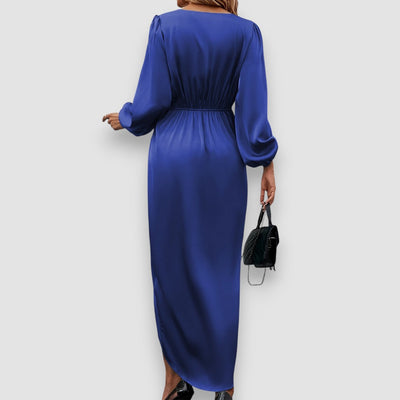 Madelina | Langärmeliges Kleid aus Satin