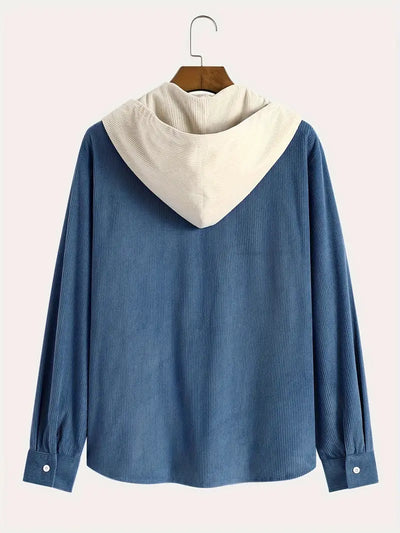 Costas - Strukturierter Cord-Kapuzenpullover Mit Reißverschluss