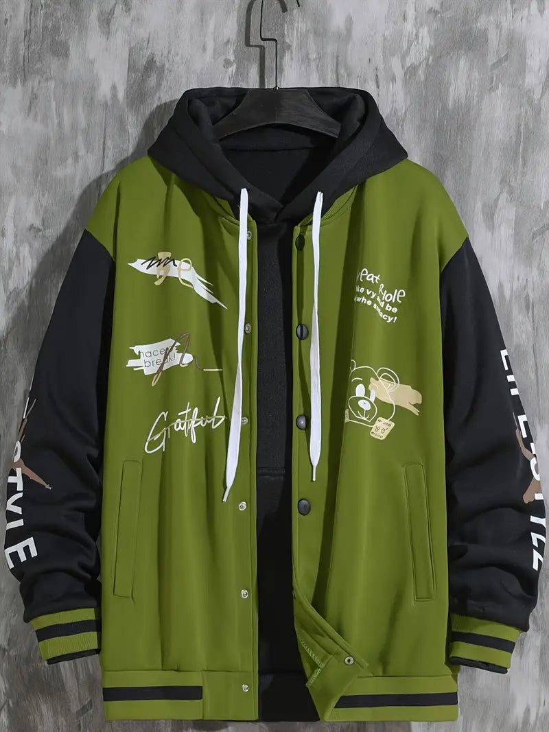 Baseballjacke mit Kapuze für Herren