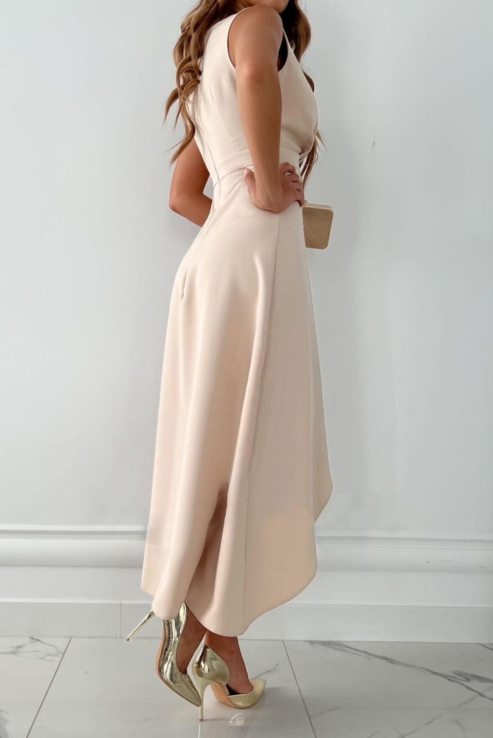 Mandy - Schickes Wickel-Midikleid mit V-Ausschnitt