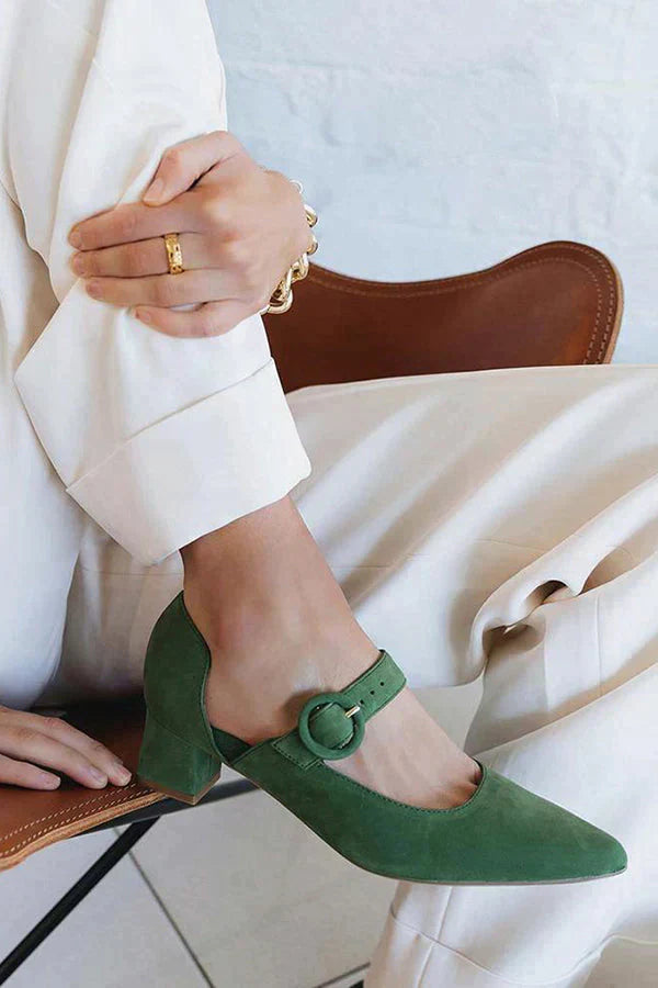 Mirena - Elegante Pumps mit Blockabsatz und Riemen