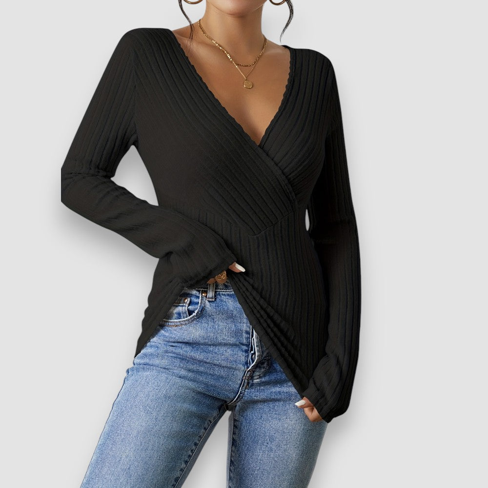 Lior | V-Ausschnitt Langarmpullover