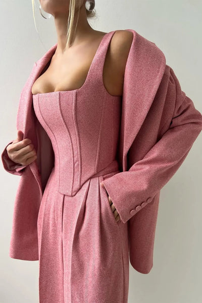 Alba™ - Dreiteiliges Set mit zweireihigem Blazer