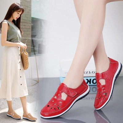 Alenora - Bequeme geschlossene Sandalen mit Fußbett