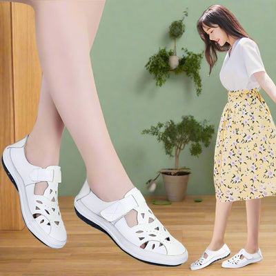 Alenora - Bequeme geschlossene Sandalen mit Fußbett