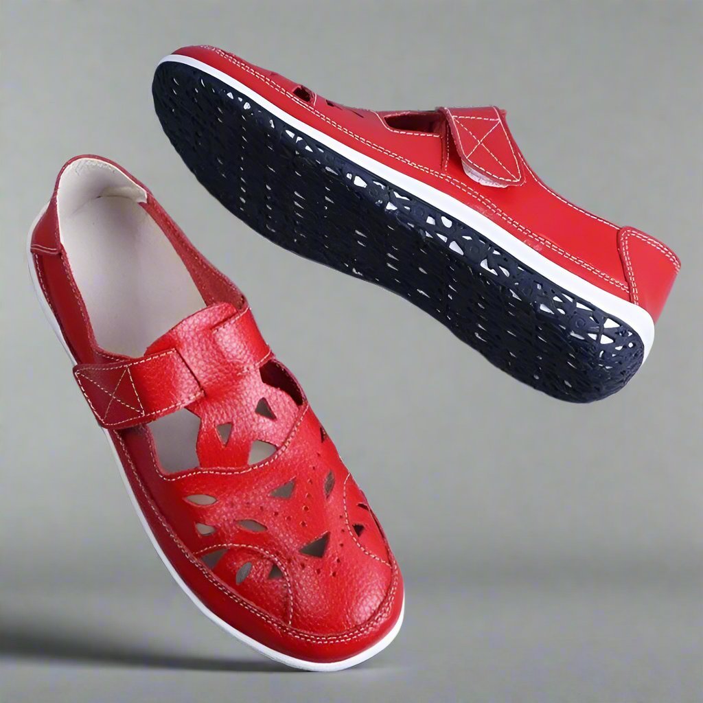 Alenora - Bequeme geschlossene Sandalen mit Fußbett