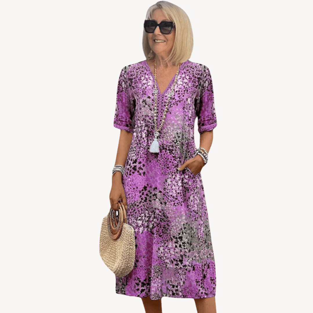 Amarisa - Fließendes Stufen Midi Kleid