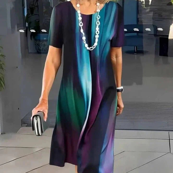 Amarisa - Plissierte Robe mit Farbblöcken und elegantem Falten-Design