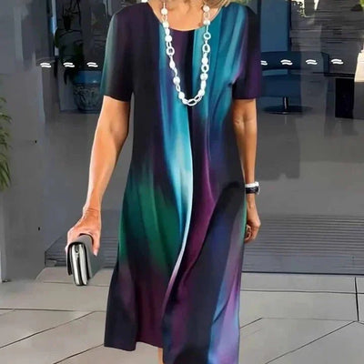 Amarisa - Plissierte Robe mit Farbblöcken und elegantem Falten-Design