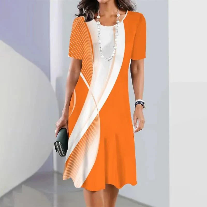 Amarisa - Plissierte Robe mit Farbblöcken und elegantem Falten-Design