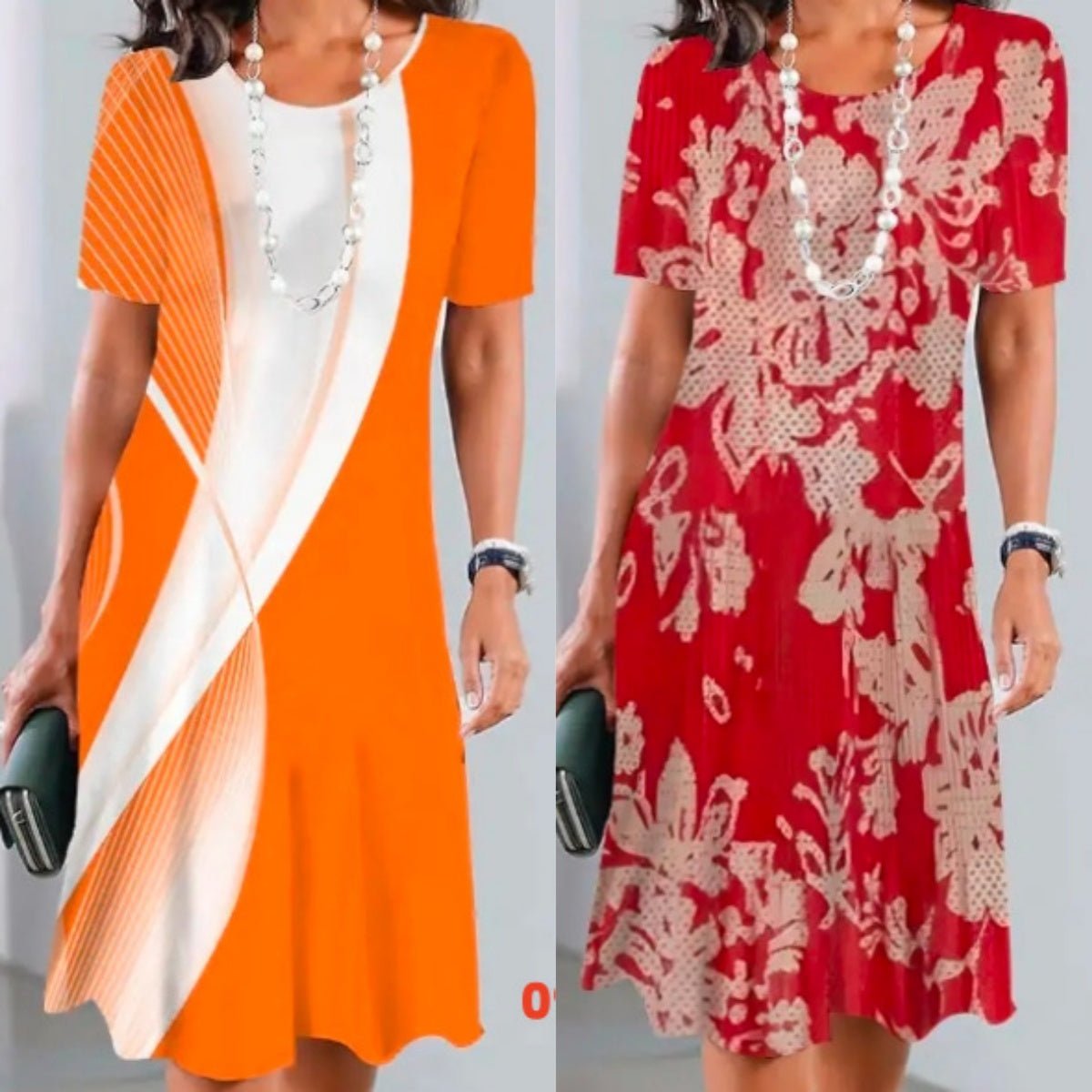 Amarisa - Plissierte Robe mit Farbblöcken und elegantem Falten-Design